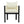 Linen Upholstered Armchair with Black Rubber Wood Legs