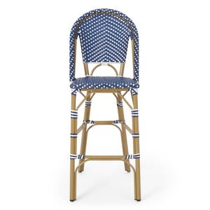 Outdoor PE Rattan French Barstool Set