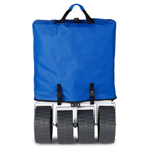 Mac Sports Collapsible Folding All Terrain Outdoor Utility Wagon Cart, Blue
