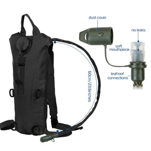 iMounTEK Tactical Hydration Pack 3L Water Bladder Adjustable Water Drink Backpack for Hiking Cycling Climbing Running