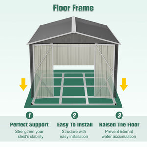 Lockable Secure Metal Shed 8x12 FT