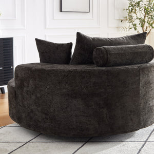 55'' Chenille Foam Single Swivel Chair