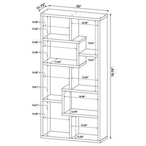 8 Shelf Geometric Bookcase