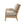 Arm Chair With Open Back Spindle Design, Padded Armrests
