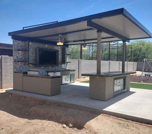 KoKoMo Montego Outdoor Kitchen BBQ Island – Stylish Built-In Grill Island for Patios