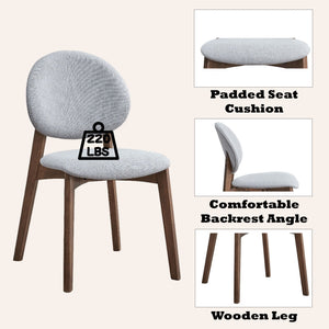 Hadasa Side Chair, Elegant Upholstery (Set of 2)