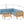 Oana Outdoor Wooden Sectional Set With Cushions, Blue
