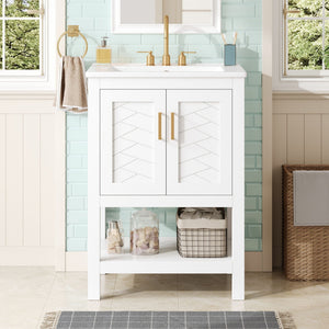 Modern Bathroom Vanity With Elegant Twill Design