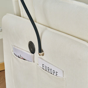 Comfy Oversized Chaise Lounge Chair With Ottoman And Storage