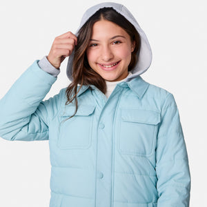 Girls' Trail Puffer Hoodie Shacket