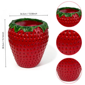 15'' Tall Strawberry Shaped Planter Pot
