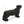 MGO Dog Bench - Outdoor Labrador Design, Matte Black