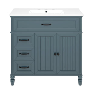 Bathroom Vanity With Sink, Freestanding Cabinet & Drawers