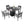 Outdoor Patio Dining Set, Squircle Dining Table, Dining Chairs With Sunbrella Cushions