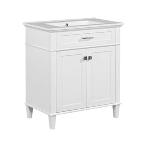 Bathroom Vanity With Ceramic Basin, Soft Close Door And Adjustable Shelves
