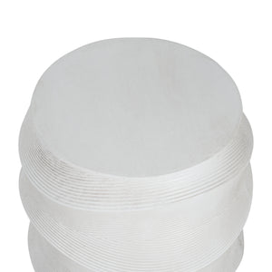 Antique-Style Magnesium Oxide Outdoor Side Table
