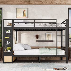 Queen Over Queen Size Metal Bunk Bed for Teens