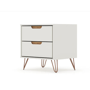 Rockefeller - Nightstand With 2 Drawers - Off White