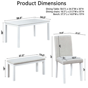 Dining Table Set With Crystal Decoration And Upholstered Chairs