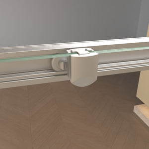 Frameless Single Sliding Shower Door With Handle
