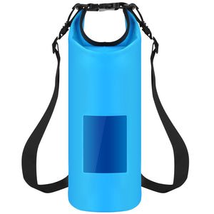 Floating Waterproof Dry Bag Floating Dry Sacks with Observable Window 10L Roll Top Lightweight Dry Storage Bag for Kayaking Rafting Boating Swimming C