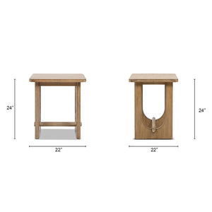 Turnkey 22" Square Side Table Antique
