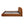 Archie Puffy Grounded Upholstered Platform Bed, King, Burnt