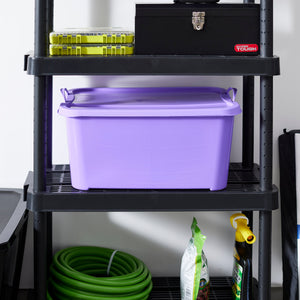 Life Story 55 Quart Stackable Storage Bin, Light Duty Container, Purple, 12 Pack