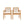 Outdoor Dining Chairs Set of 2 with Acacia Wood and Rope Design