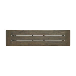 Cloud Outdoor Bench With Acacia Wood Frame And Slat Panel Design