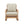Modern 3 Piece Outdoor Seating Set with Cushioned Rattan Rocking Chairs and Wooden Accent Table