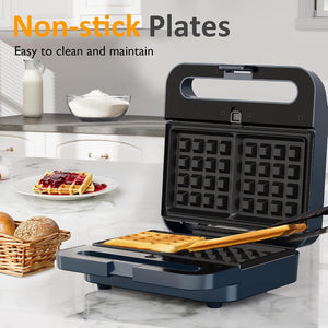 3 in 1 Electric Sandwich Maker with Removable Nonstick Plates