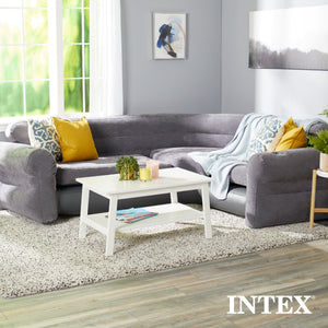 Intex Air Pump w/ 3 Nozzles (2 Pack) w/ Intex Inflatable Couch w/ Cupholders