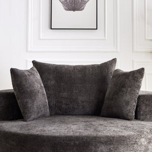 55'' Chenille Foam Single Swivel Chair