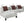 Mardi Tweed Sectional Sofa With 3 Pillows - Maroon / Beige