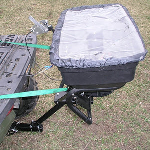 Field Tuff 12V ATV Hitch Mount Receiver 125 lb Grass, Seed, Fertilizer Spreader