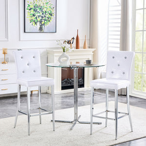 Bar Chairs & Crystal Clasp Design (Set of 2)