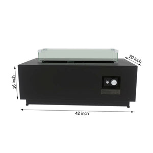 Modern Steel Outdoor Fire Pit Table with Lid