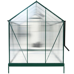 Polycarbonate house, Heavy Duty Outdoor Aluminum Walk-In House Kit With Rain Gutter, Vent And Door For Backyard Garden