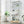 Glass Display Cabinet With LED Lights, Tempered Glass Doors, Large Drawers, 2 Door Storage Case With 4 Shelves - Natural / White