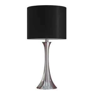 Lenuxe 24-Inch Contemporary Metal Table Lamp Set in Polished Nickel