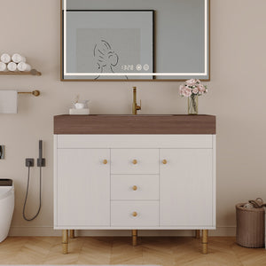 36 In Modern Free-Standing Bathroom Vanity With Ceramic Sink