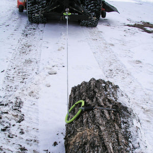 Timber Tuff TMW-38 ATV and UTV Heavy Duty Log Lumber Choker Cable with Tow Rings