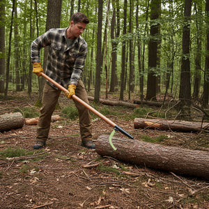 Timber Tuff TMW-01 4 Foot Wood Handle Logging Forestry Log Rolling Peavey Hook