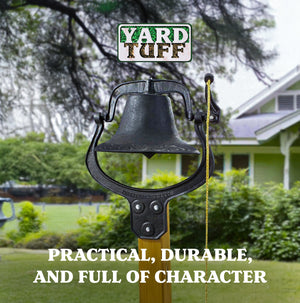 Yard Tuff YTF-22LB Large Decorative Collectible Cast Iron Metal Farm Dinner Bell