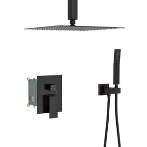 Dual Shower Head System With Ceiling Mount And Rough In Valve