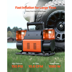 Dual-Cylinder Heavy Duty Air Compressor