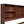 Full Size Captain Bed With Built In Storage Shelves, 4 Drawers And 2 Cabinets - Antique Brown