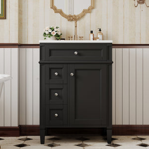 24'' Bathroom Vanity with Top Sink and Storage Cabinet
