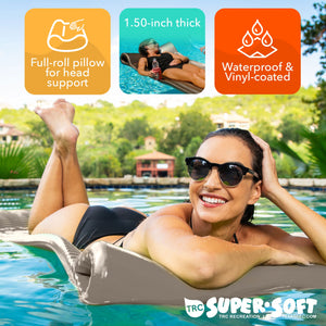 TRC Recreation Serenity 1.5" Thick Vinyl Foam Swimming Pool Float Mat, Bronze